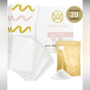New in box Artmazing All in one DTF Transfer Kit. Film and powder.